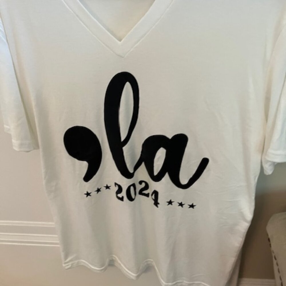 Kamala Harris la 2024 White Tee Shirt - New